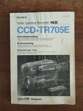 ISTRUZIONI PER L'USO SONY CCD-TR705E VIDEO CAMERA RECORDER HI 8