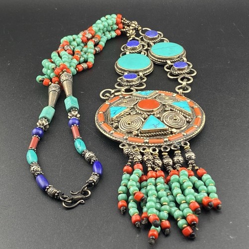 Collana perline multicolore - collana,