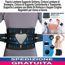 Fascia Lombare Supporto Schiena, Cintura Lombare di Sostegno, Con Molle Tg L
