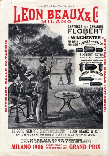 Pubblicita 1910 cartucce leon - cartucce,