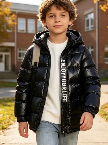 Giacca piumino ragazzo nero