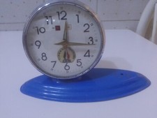 SVEGLIA A CORDA CARICA MANUALE-VINTAGE-RARA-FUNZIONANTE EFFIGE FIAMMA TRICOLORE