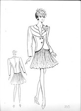 BOZZETTO FIGURINO MODA - CROQUIS DE MODE - HAUTE COUTURE 