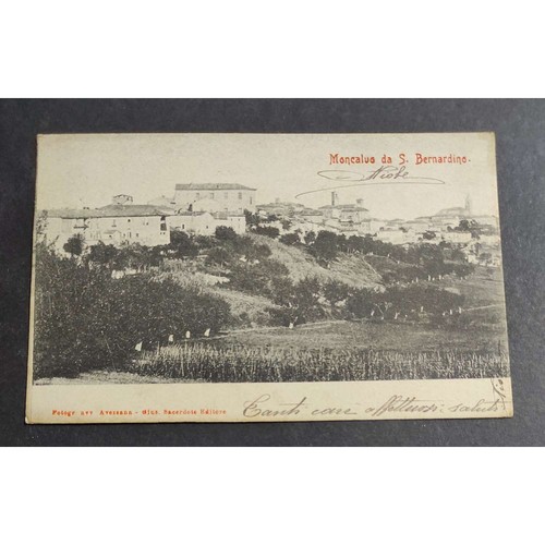 Cartolina moncalvo da s - moncalvo,