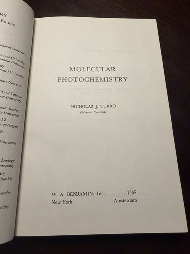 Molecular photochemistry 1965 - molecular,