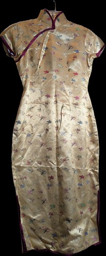 Abito vintage oro - abito, floreale