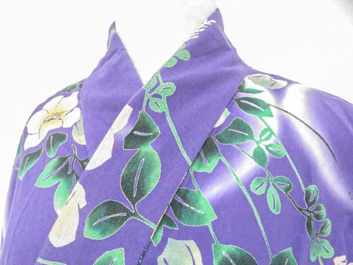 Kimono giapponese yukata viola - kimono,