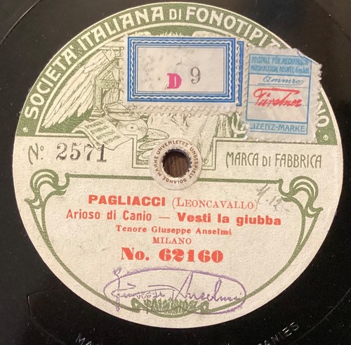 Giuseppe anselmi 78 rpm - anselmi,