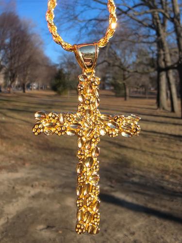 Collana uomo grande croce