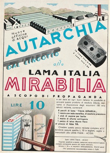 Pubblicita 1938 lama italia - pubblicita',