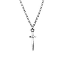 Collana Spada Argento catena con ciondolo Uomo Donna pugnale Spadino no paciotti
