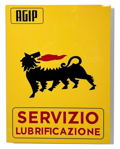 Insegna metallo agip - in,