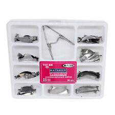 Matrice matrici in metallo sagomato sella dentale con clip a molla TOR VM № 1.330