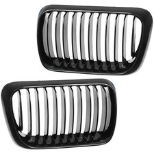 Griglia griglia radiatore barra singola per BMW Serie 3 E36 LCI Nero Lucido