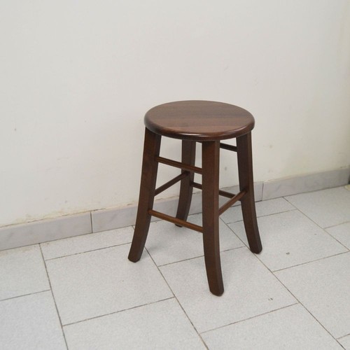 Sgabello legno h47 noce - legno,