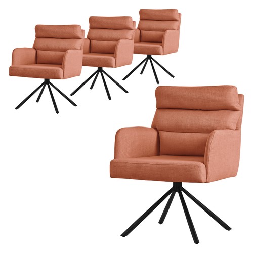 Set sedie pranzo arancio - sedie,