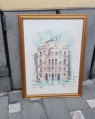 Quadro acquerello palazzo - quadro,