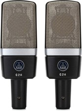 AKG C214 Coppia Microfono Pro Stereo Cablato x batteria percussioni ECC.