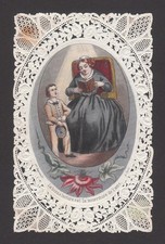 Image pieuse ancienne XIXe en papier dentelle - Ed. Vve Regnault - Canivet F049
