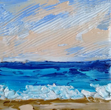 Paesaggio marino dipinto a