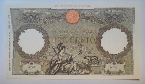 Banconota 100 lire roma - banconota,