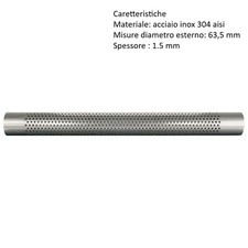 Tubo forato in acciaio inox da