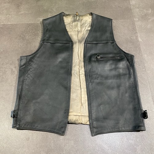 Gilet pelle nero - vintage, anni