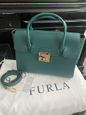 Borsa a mano Furla Metropolis Medium nuova con etichette e dustbag verde assolutamente splendida