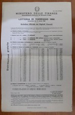 LOTTERIA DI VIAREGGIO 1990