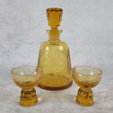 1 Glaskaraffe Bernsteinfarben