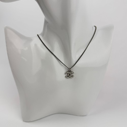 Collana chanel logo argento - collana,
