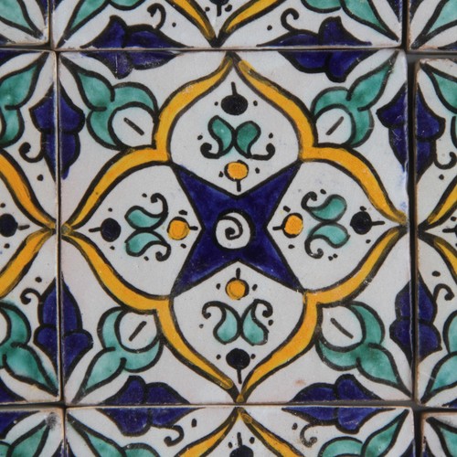 Piastrella dipinta mano - dipinta,