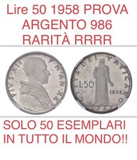 Moneta Pio XXII 50 Lire 1958