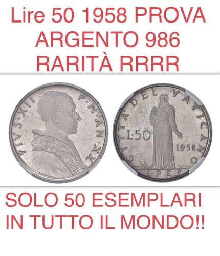 Moneta pio xxii - 50, 1958