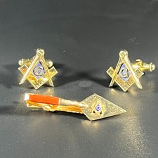 Gemelli massonici vintage con