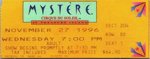 Biglietto mystere cirque - mystere,