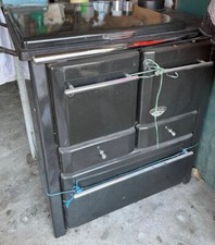 STUFA CUCINA A LEGNA IN ACCIAIO CON FORNO E PIANO COTTURA 8 kW PORTALEGNA CAMINO