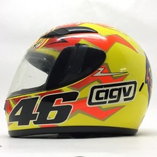 VALENTINO ROSSI CASCO VALE INTEGRALE MOTO AGV 46 LUNA MONDIALE 2001 *Tg M HELMET