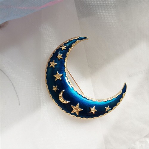 Spilla forma luna 1 pz - spilla, a