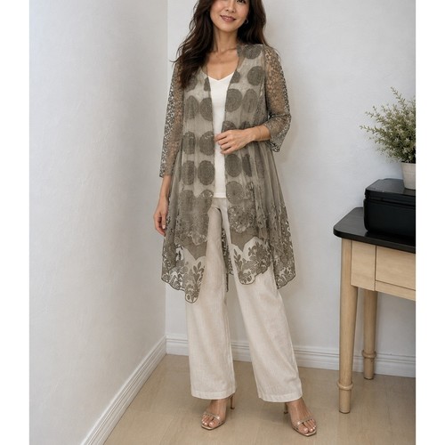 Cardigan spolverino pizzo - cardigan,