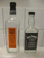 EMPTY Bottle whiskey gin art deco UPCYCLE craft 1920s peaky blinders decoration