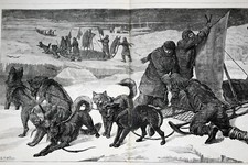 1875 LA NUOVA SPEDIZIONE ARTICA (Spedizione) xilografia a doppia pagina