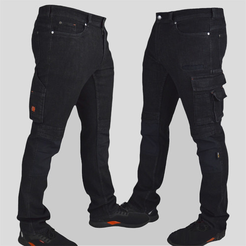Jeans lavoro uomo neri - jeans,