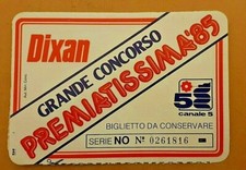 premiatissima '85 dixan concorso lotteria 1985