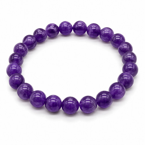 Bracciale perle giada - , viola