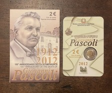 2 Euro 2012 Italia Giovanni Pascoli Blister Folder Coincard FDC