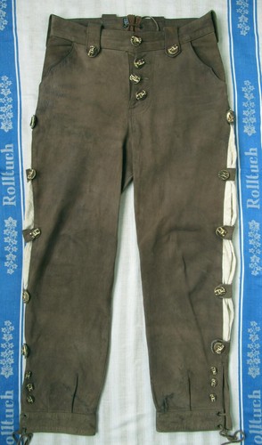 Pantalone pelle marrone - pantalone,