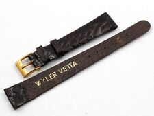 Cinturino Wyler Vetta Vintage Originale Marrone Testa di Moro Lucido Stile Retrò