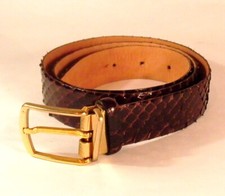 CINTURA VERO SERPENTE MARRONE