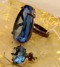 ANELLO E ORECCHINO  BIJOUX  " GRAND BLEU "  54 LES NEREIDES     (14C)(s21)